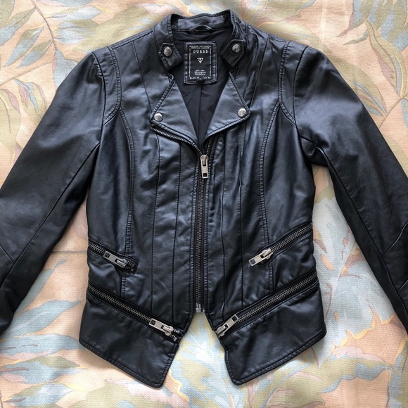 New Guess Vegan Leather Jacket - Picture 7 of 7